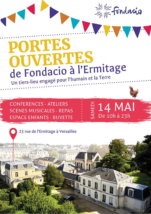 Avec ses partenaires et ses amis, Fondacio vous invite à découvrir le Tiers-Lieu de l’Ermitage, samedi 14 mai 2022, de 10 h à 23 h, lors de portes-ouvertes. Flyer.